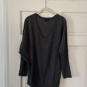 Eileen Fisher Gray V-Neck Sweater